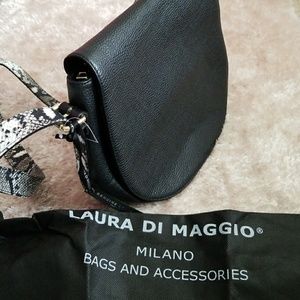 NWT Laura Di Maggio Genuine Leather Satchel Purse